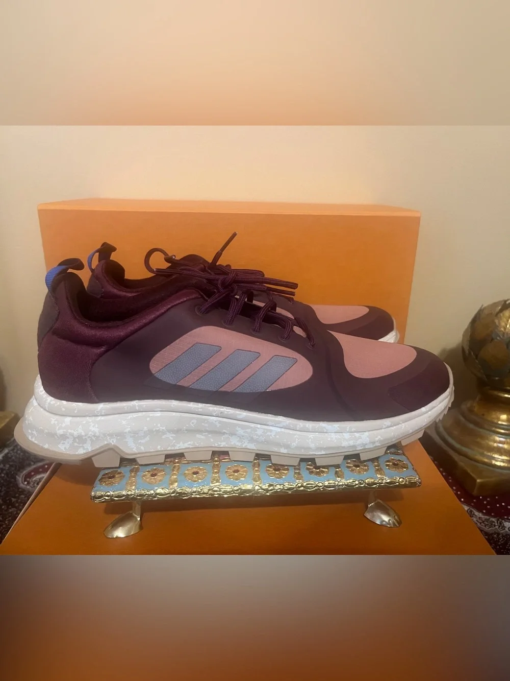 Adidas Response Trail X Running Shoe Maroon Linen Pink Women’s Size 9.5 EE9963